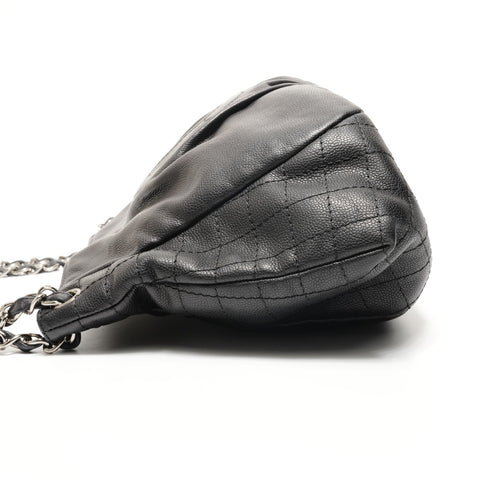 CHANEL Chain Large COCO Mark Canvas 12 Series 2008-2009 One Belt Shoulder Bag black WS26861