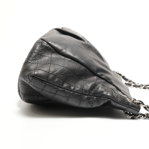 CHANEL Chain Large COCO Mark Canvas 12 Series 2008-2009 One Belt Shoulder Bag black WS26861