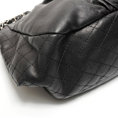 CHANEL Chain Large COCO Mark Canvas 12 Series 2008-2009 One Belt Shoulder Bag black WS26861