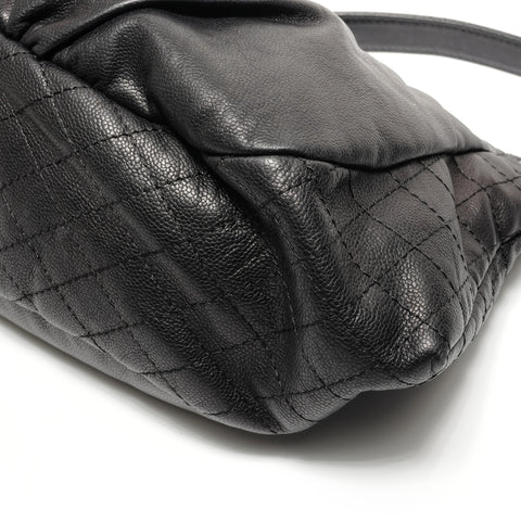 CHANEL Chain Large COCO Mark Canvas 12 Series 2008-2009 One Belt Shoulder Bag black WS26861