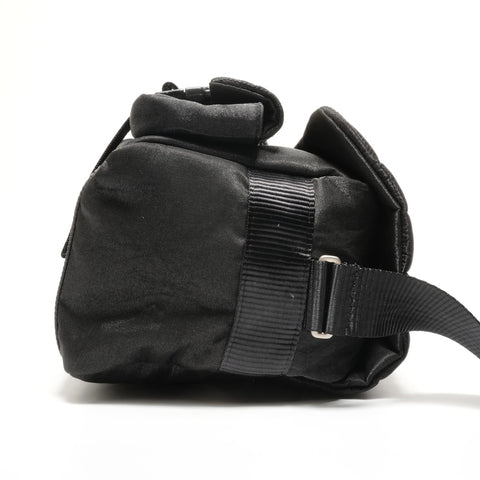CHANEL Sport Line Nylon Chocobar Messenger Bag with Pocket, 10 Series, 2005-2006 Shoulder Bag black WS26862