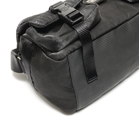 CHANEL Sport Line Nylon Chocobar Messenger Bag with Pocket, 10 Series, 2005-2006 Shoulder Bag black WS26862