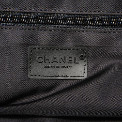 CHANEL Sport Line Nylon Chocobar Messenger Bag with Pocket, 10 Series, 2005-2006 Shoulder Bag black WS26862