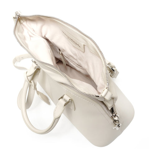 MAison Margiela Leather 5AC Medium Shoulder Bag white WS26863