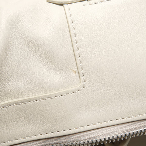 MAison Margiela Leather 5AC Medium Shoulder Bag white WS26863