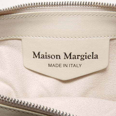 MAison Margiela Leather 5AC Medium Shoulder Bag white WS26863