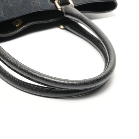 GUCCI Horsebit GG canvas Tote Bag black WS26866