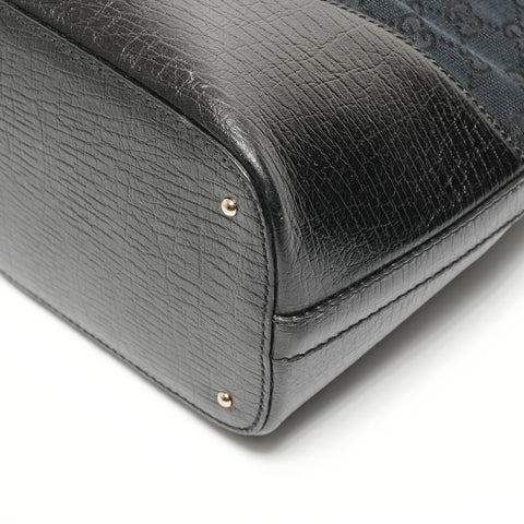 GUCCI Horsebit GG canvas Tote Bag black WS26866