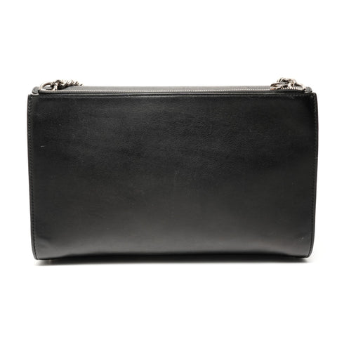 GUCCI Medium Interlocking GG Dollar Leather Shoulder Bag black WS26869