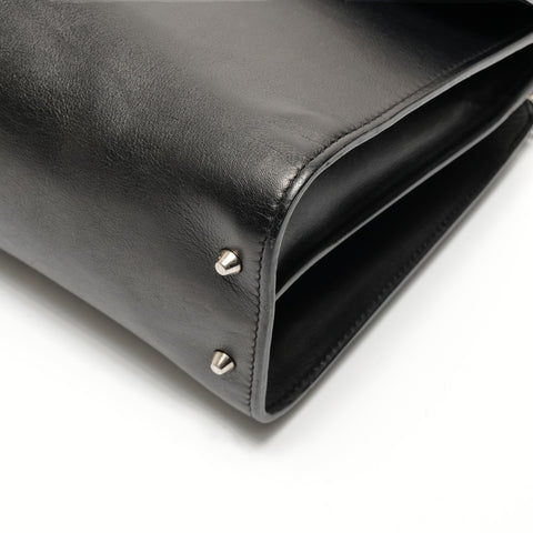 GUCCI Medium Interlocking GG Dollar Leather Shoulder Bag black WS26869