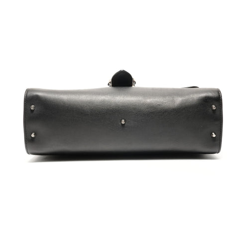 GUCCI Medium Interlocking GG Dollar Leather Shoulder Bag black WS26869