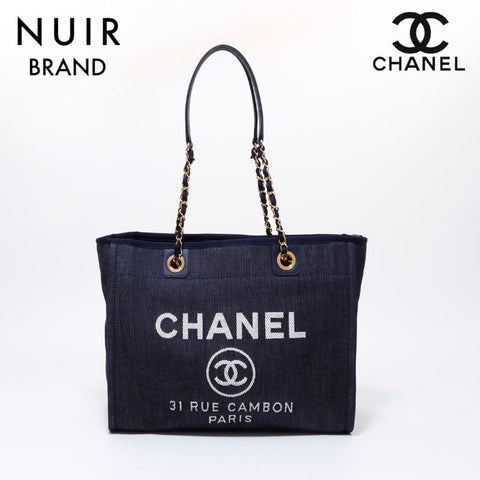 Chanel Deauville MM 17手提袋海军WS2687