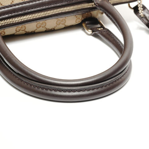 GUCCI GG Canvas Leather Sukey 2way Shoulder Bag Brown WS26871