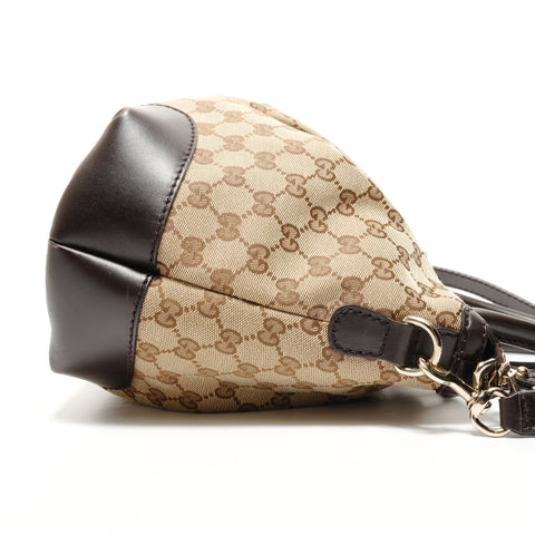 GUCCI GG Canvas Leather Sukey 2way Shoulder Bag Brown WS26871