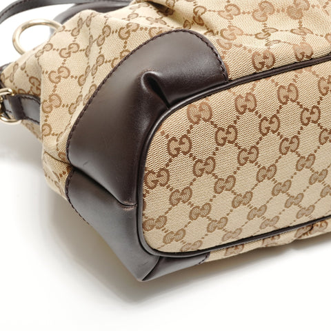 GUCCI GG Canvas Leather Sukey 2way Shoulder Bag Brown WS26871