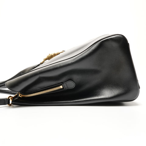 GUCCI Jackie 1961 Leather 2way Tote Bag black WS26873