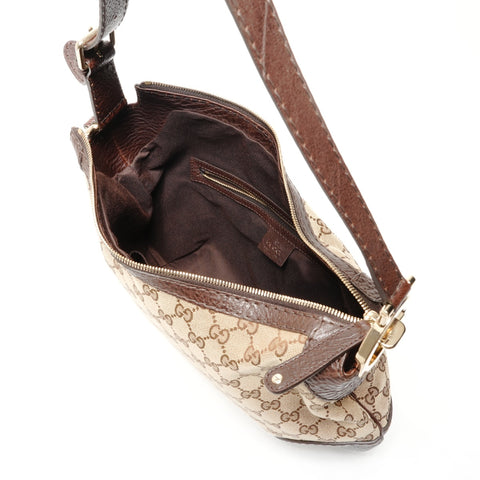 GUCCI GG canvas one belt Shoulder Bag Brown WS26874