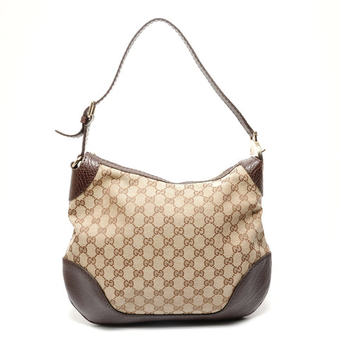 GUCCI GG canvas one belt Shoulder Bag Brown WS26874