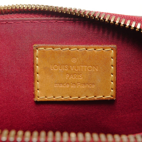 LOUIS VUITTON Alma BB Patent Leather PVC Vernis Shoulder Bag Red WS26876