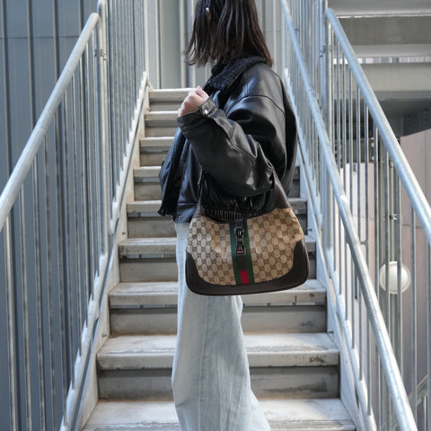 GUCCI Jackie 1961 Sherry Line One Shoulder Bag Shoulder Bag Brown WS26881