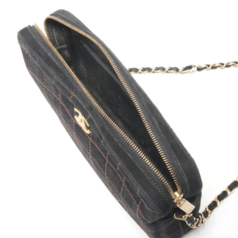 CHANEL Chanel No. 7 Chocolate Bar COCO Mark Chain Shoulder Shoulder Bag black WS26883