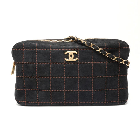 CHANEL Chanel No. 7 Chocolate Bar COCO Mark Chain Shoulder Shoulder Bag black WS26883