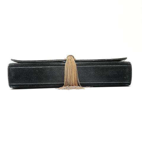 YVES SAINT LAURENT Kate Suede Medium Shoulder Bag black WS26884