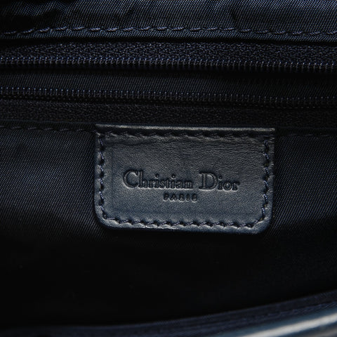 Christian Dior Trotter Canvas Saddlebag Shoulder Bag Navy WS26886