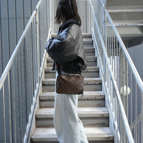 LOUIS VUITTON monogram utility front bag Shoulder Bag Brown WS26887