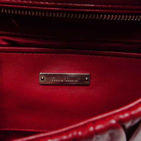 Miu Miu Miu Miu Matelass Shoulder Bag Shoulder Bag Red WS26888