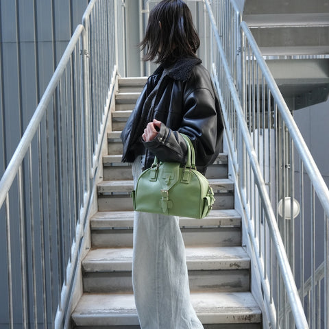 LOEWE Traveler Bowling Handbag green WS26890