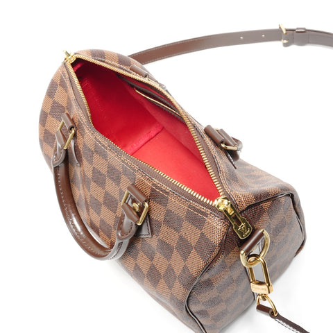 LOUIS VUITTON Damier Speedy Bandouliere 25 2way Handbag Brown WS26891