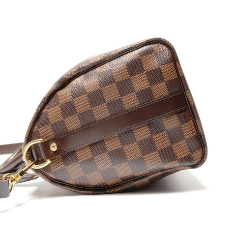 LOUIS VUITTON Damier Speedy Bandouliere 25 2way Handbag Brown WS26891