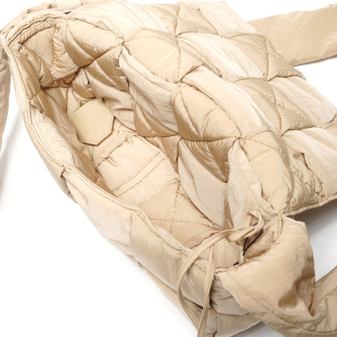 BOTTEGAVENETA Padded Tech Cassette Nylon Shoulder Bag beige WS26893