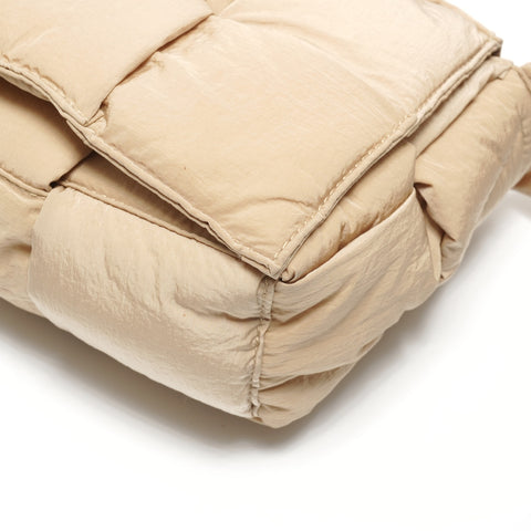 BOTTEGAVENETA Padded Tech Cassette Nylon Shoulder Bag beige WS26893