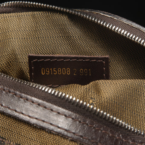 FENDI Canvas Mamma Zucca Shoulder Bag Brown WS26896