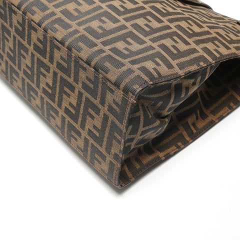 FENDI Canvas Mamma Zucca Shoulder Bag Brown WS26896