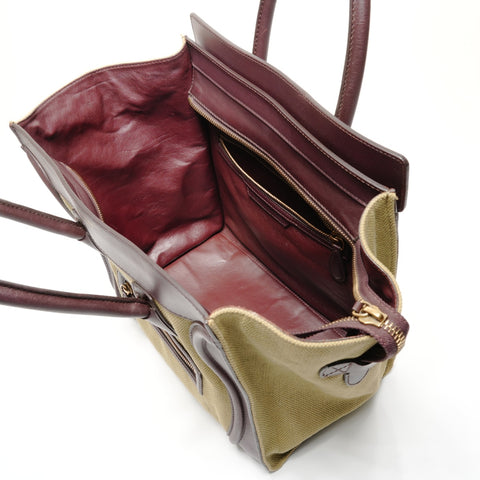 CELINE Luggage Brown x Green Tote Bag green WS26897