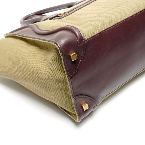 CELINE Luggage Brown x Green Tote Bag green WS26897