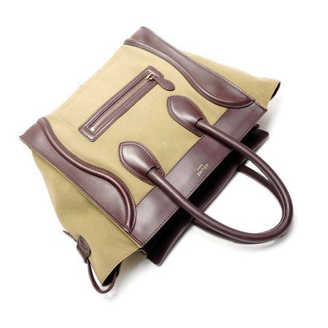 CELINE Luggage Brown x Green Tote Bag green WS26897