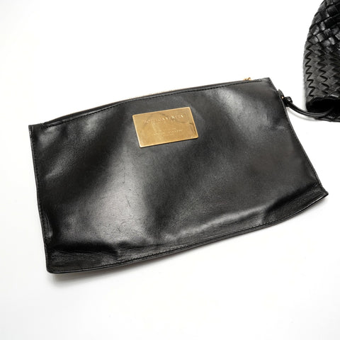 BOTTEGAVENETA INTRECCIATO Hippo PM Tote Bag black WS26898