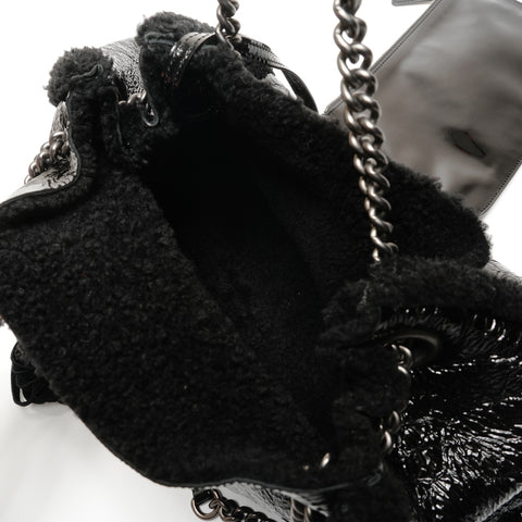 GUCCI Soho Enamel Boa Shoulder Bag black WS26899