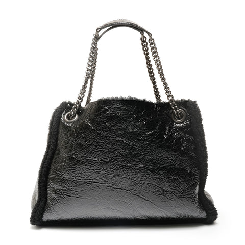 GUCCI Soho Enamel Boa Shoulder Bag black WS26899