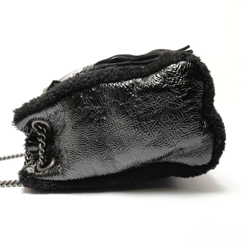 GUCCI Soho Enamel Boa Shoulder Bag black WS26899