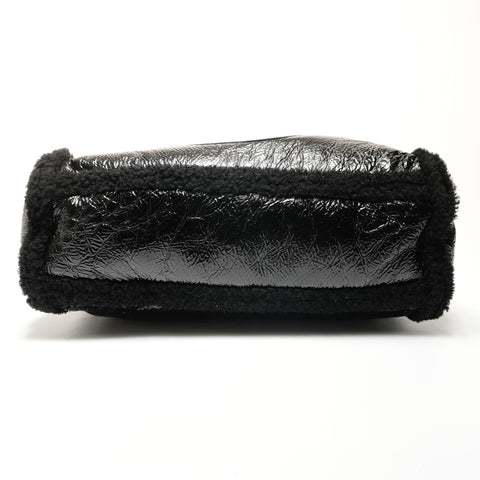 GUCCI Soho Enamel Boa Shoulder Bag black WS26899