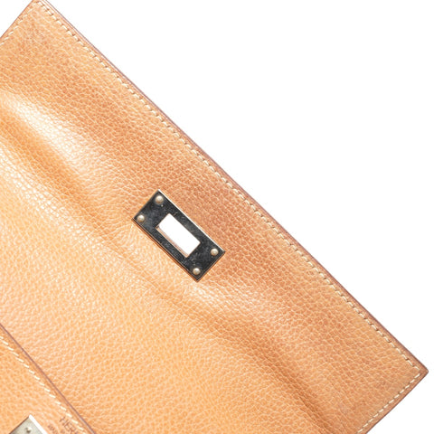 HERMES Kelly 28 Leather 2006 � j Stamp Shoulder Bag beige WS26901