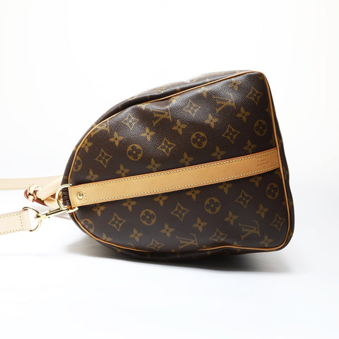 LOUIS VUITTON 2019 Monogram Keepall 50 Bandouliere World Tour Boston bag Brown WS26902