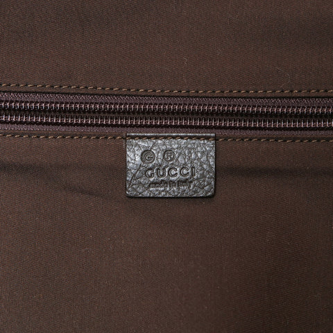 GUCCI GG nylon Handbag Brown WS26903