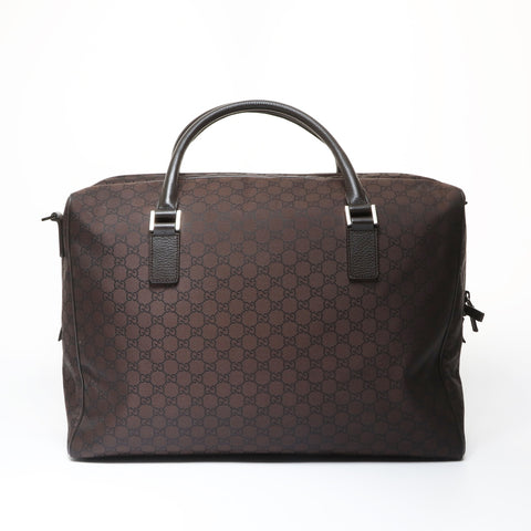 GUCCI GG nylon Handbag Brown WS26903