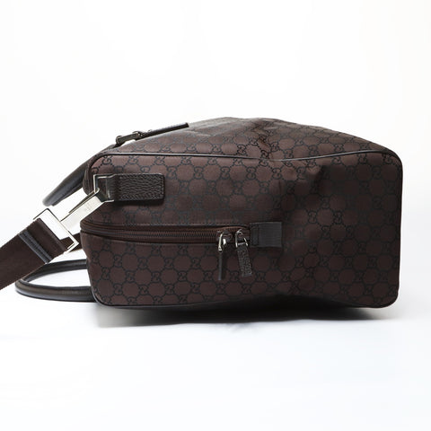GUCCI GG nylon Handbag Brown WS26903